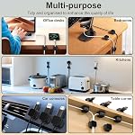 10 Pack Cord Organizer Holder, Magnetic Cable Organizers USB Cable Holder Wire Organizer Cord Clips for Desk Car Home and Office (10*Black)