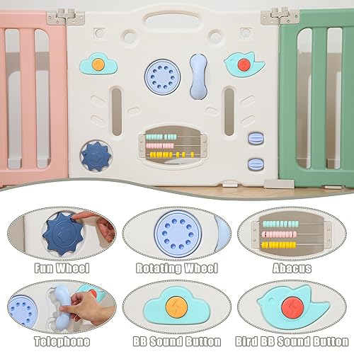 Miniatura 6 de Corralito de juego para bebés, bolígrafos plegables para bebés y niños pequeños, 22 paneles extra grande, valla portátil de astronautas, corralito