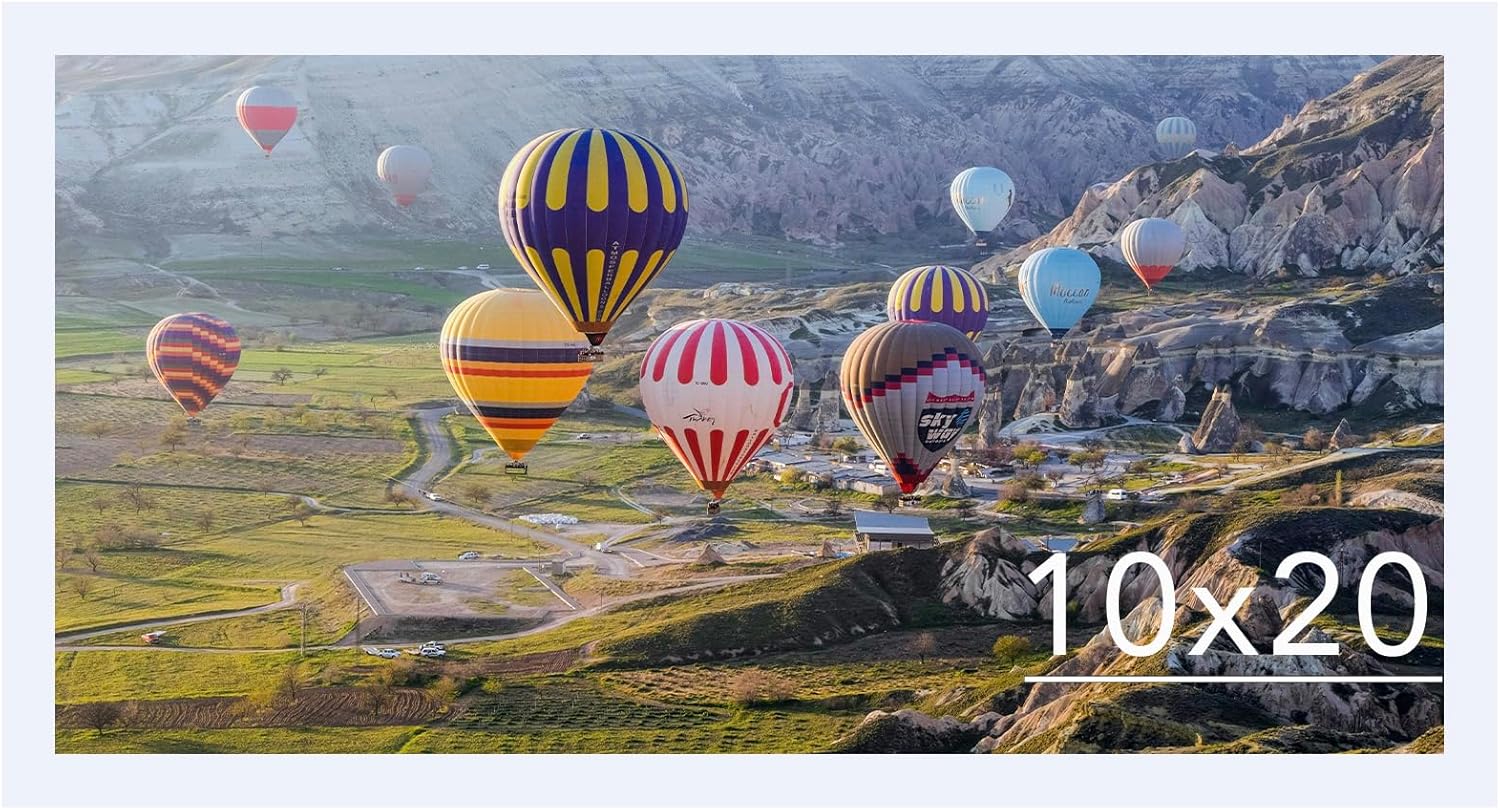 10x20 Picture Frame White for Wall Hanging, Wall Mounting Horizontally or Vertically, 10 x 20 Wall Gallery Poster Photo Frame with Shatter Resistant Plexiglass, White White 10x20 inch