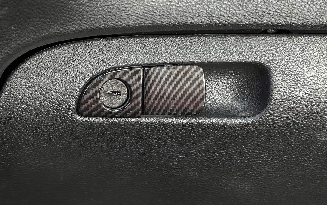 GZXinWei Co-Pilot Glove Box Handle Cover for Dodge Challenger 2015-2020 2021 2022 2023 Charger 2011-2020 Interior Carbon Fiber Sticker Trim Decoration