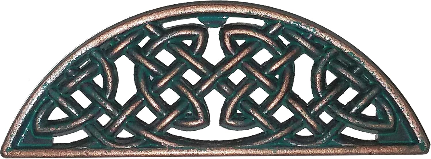 Set of 6 Classic Celtic Bin Pulls in Copper Patina
