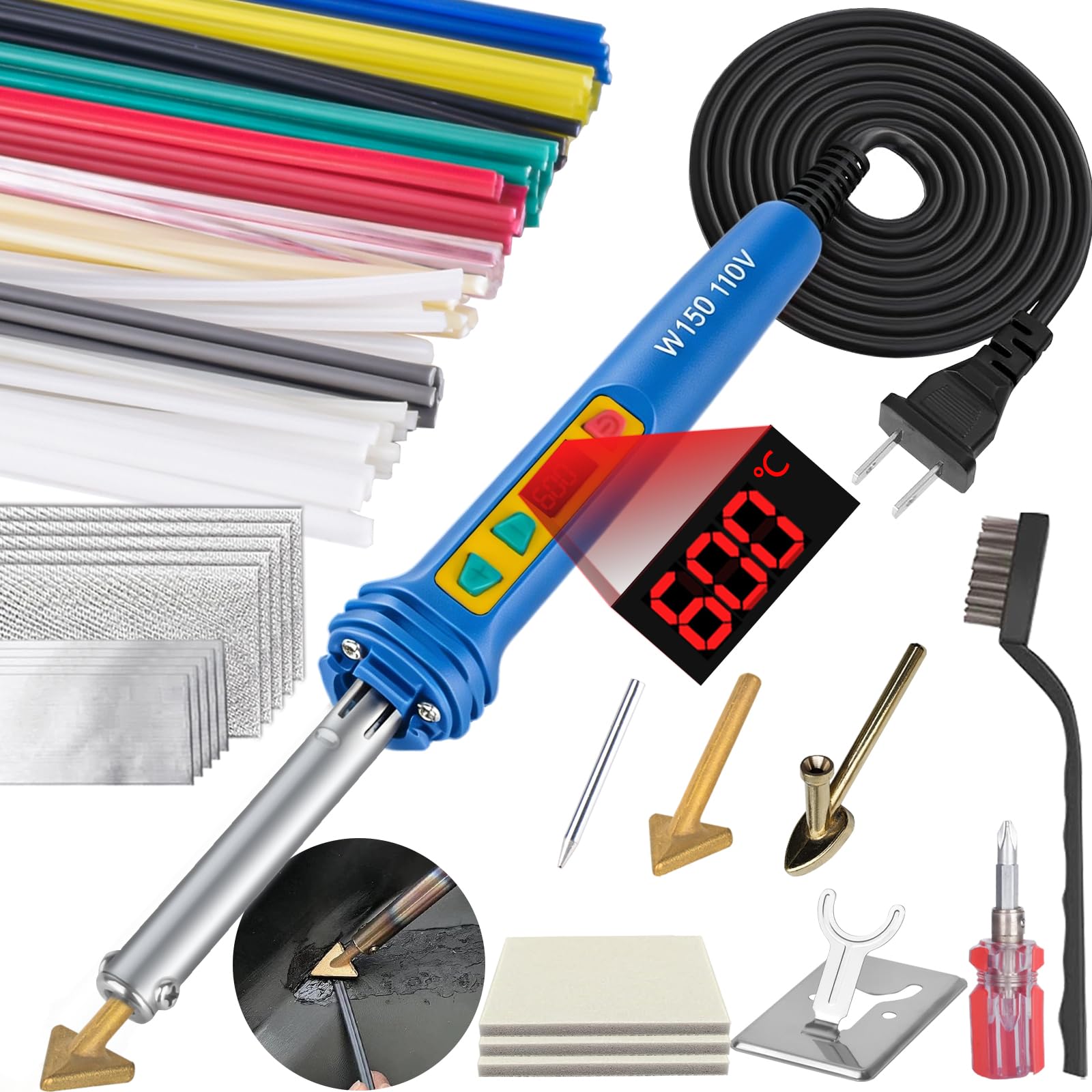 GNI Upgraded 150W LED Digital Plastic Welder Kit