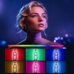 UFO RGB L'éclairage photo portable de Selfie, 1800mAh Remboursé CRI 95+ 2500-6000K Support de lampe de panneau variable, 360° LED La lumière de remplissage de bague de Selfie pour les selfies/Photographie/TikTok/Vidéo Conférence