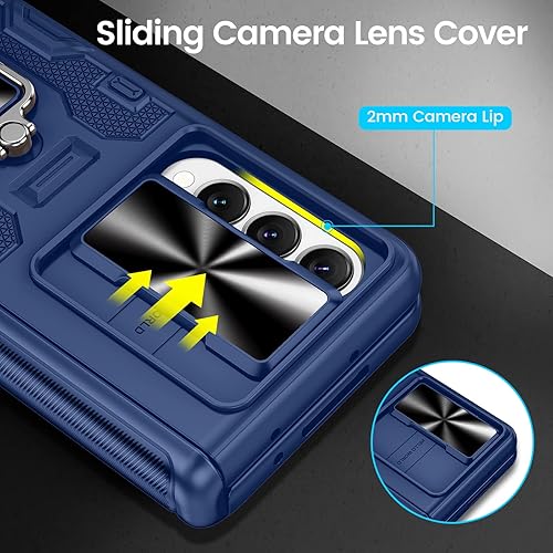 Miniatura 3 de VEGO Funda para Galaxy Z Fold 4 con soporte, protección de bisagra y funda de clip para cinturón, protector de pantalla frontal y cubierta de cámara