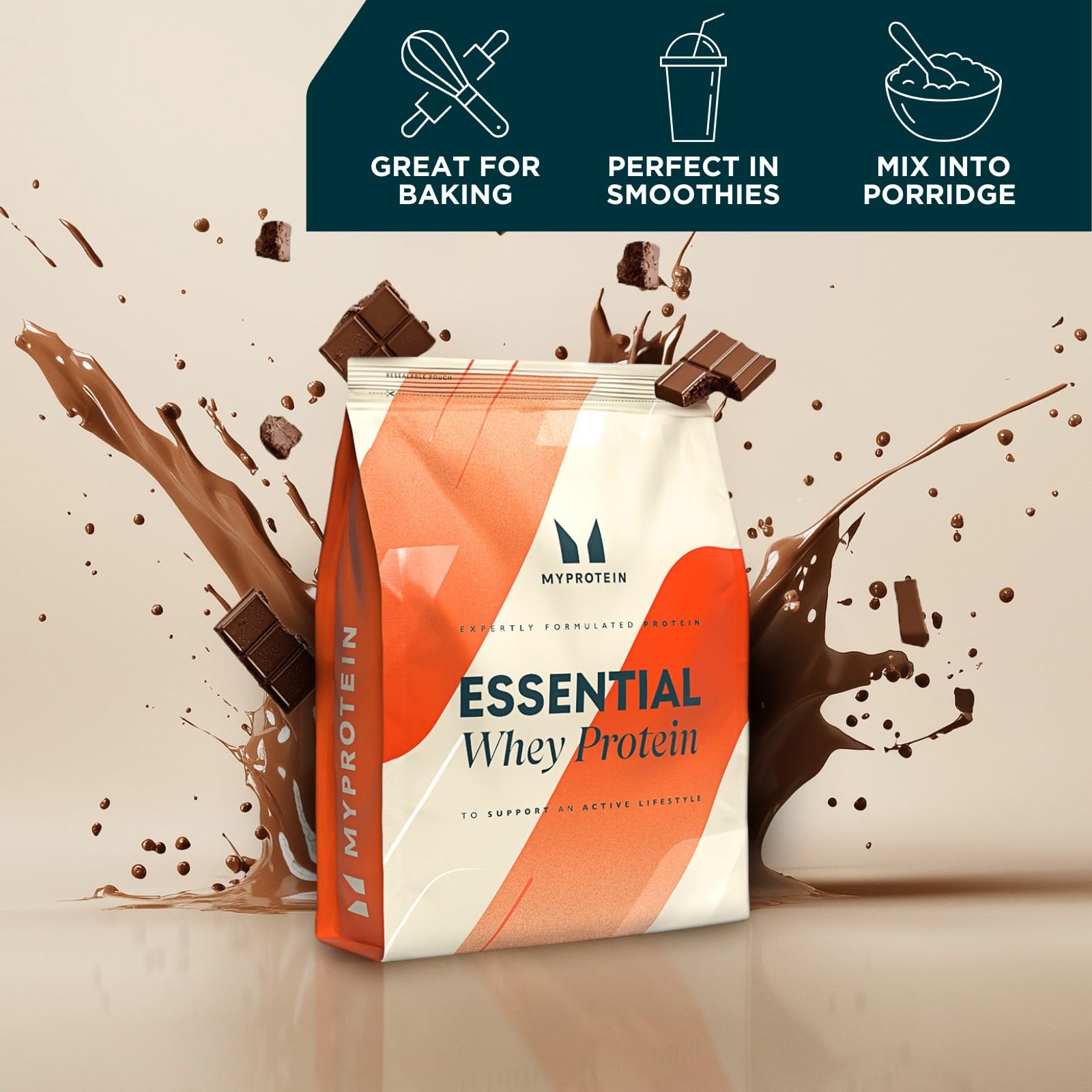 Myprotein Essential Whey Protein Powder | Chocolate Smooth 1 KG 