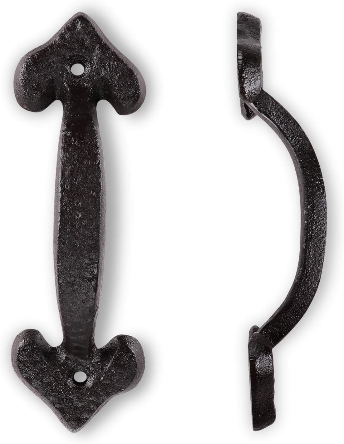 7 Inch Black Rustic Heart Design Steel Pull Handle