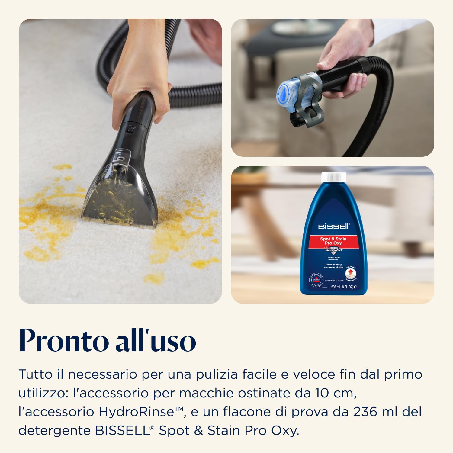 BISSELL SpotClean 41491 Mini Carpet Cleaner with Cable, Portable Upholstery Lava, Perfect for Quick Cleaning, Compact and Lightweight, Stain Remover from Cars, Boats, Sofas, Mattresses and More