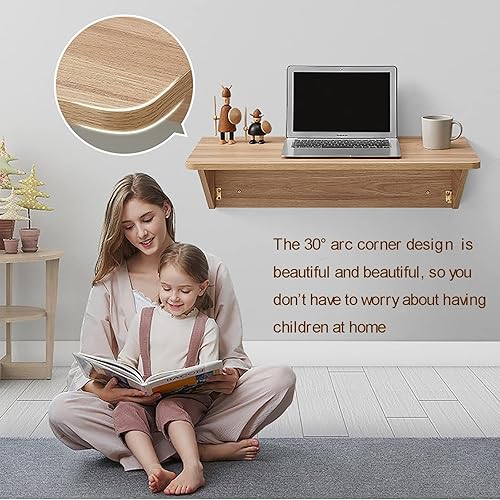 Miniatura 4 de ONTEXA Escritorio plegable montado en la pared, banco de trabajo plegable para montar en la pared, mesa plegable montada en la pared, mesa plegable