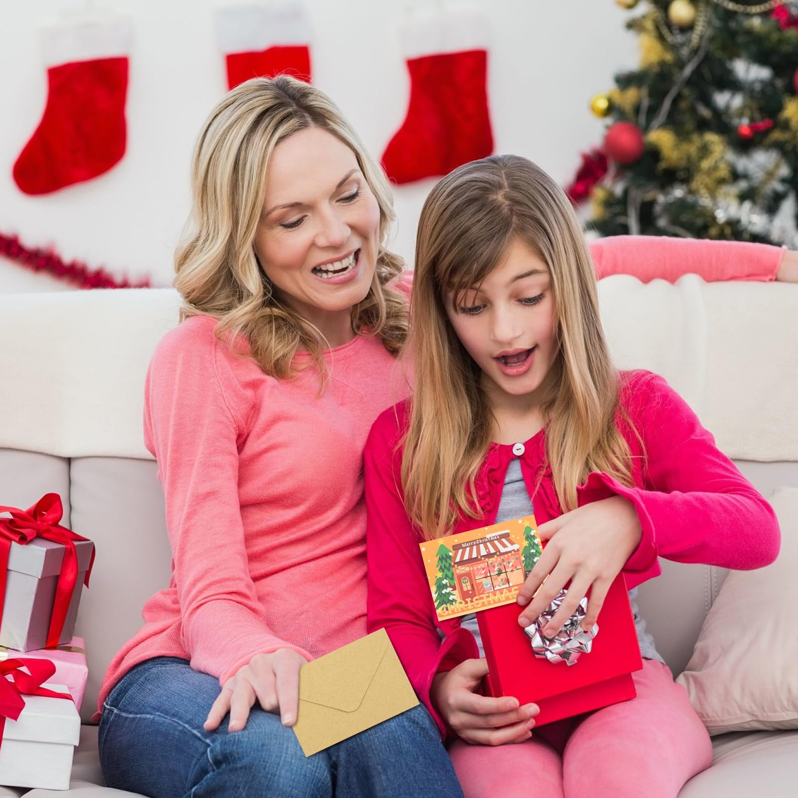 Paquete De 100 Tarjetas De Mesa Navideñas, Tarjetas De Prese | Cuotas