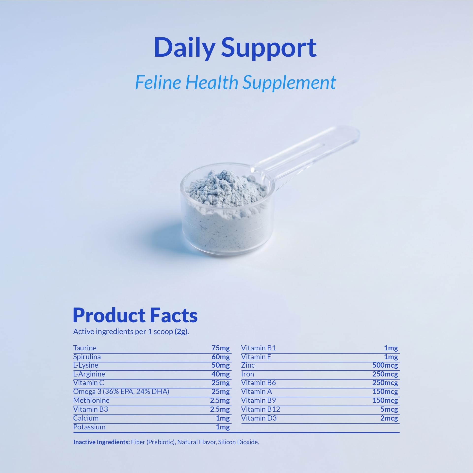 Taurine for Cats Multivitamin with L-Lysine, Spirulina & Fish Oil, 120g — Amazon image 7