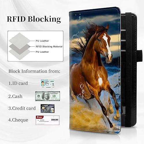 Vista 55 de Funda para chequera personal con diseño de tortuga marina verde, funda de piel sintética para hombres y mujeres, con ranuras para tarjetas, soporte