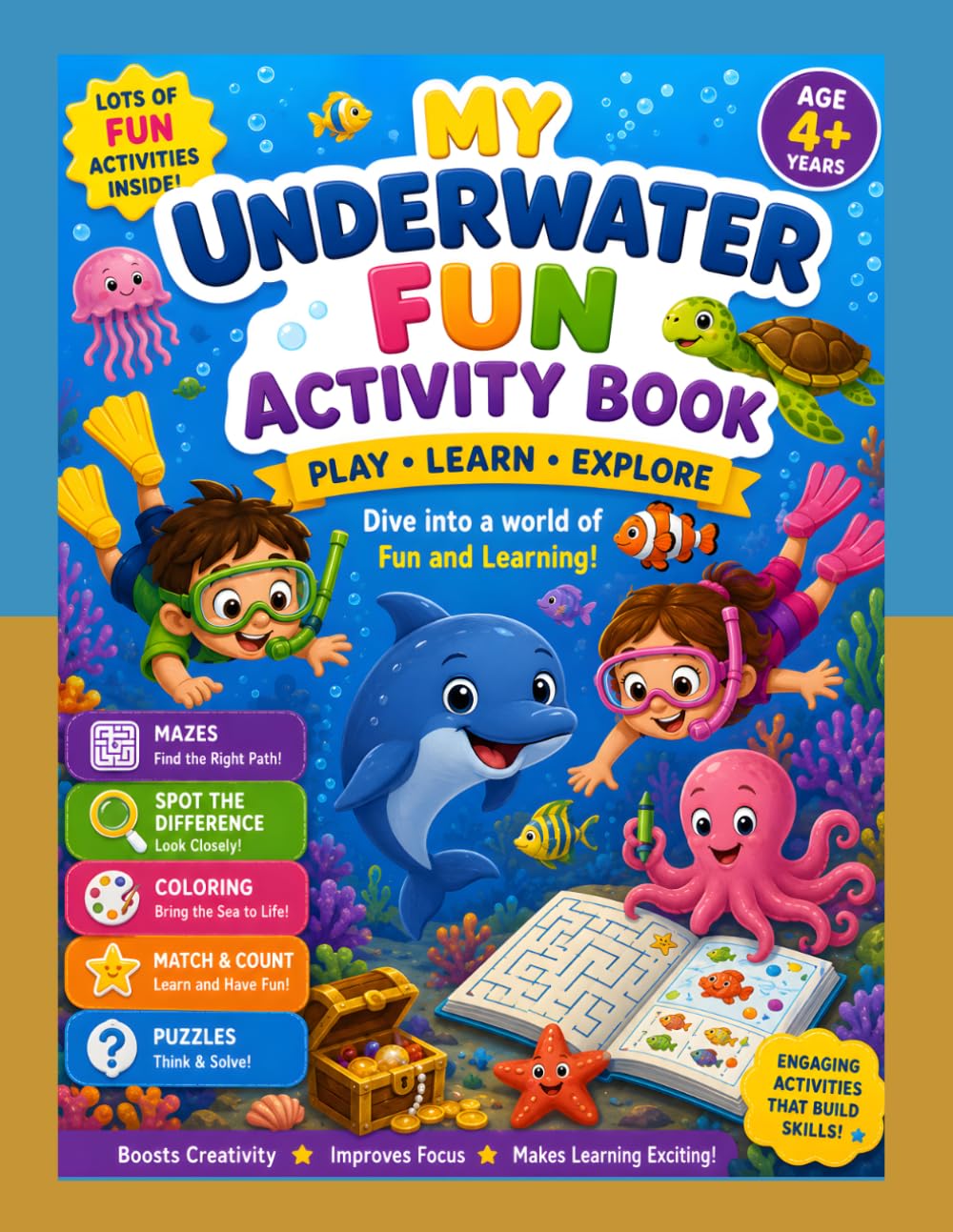 Under water fun activities for kids: Explore, create , and play under the sea