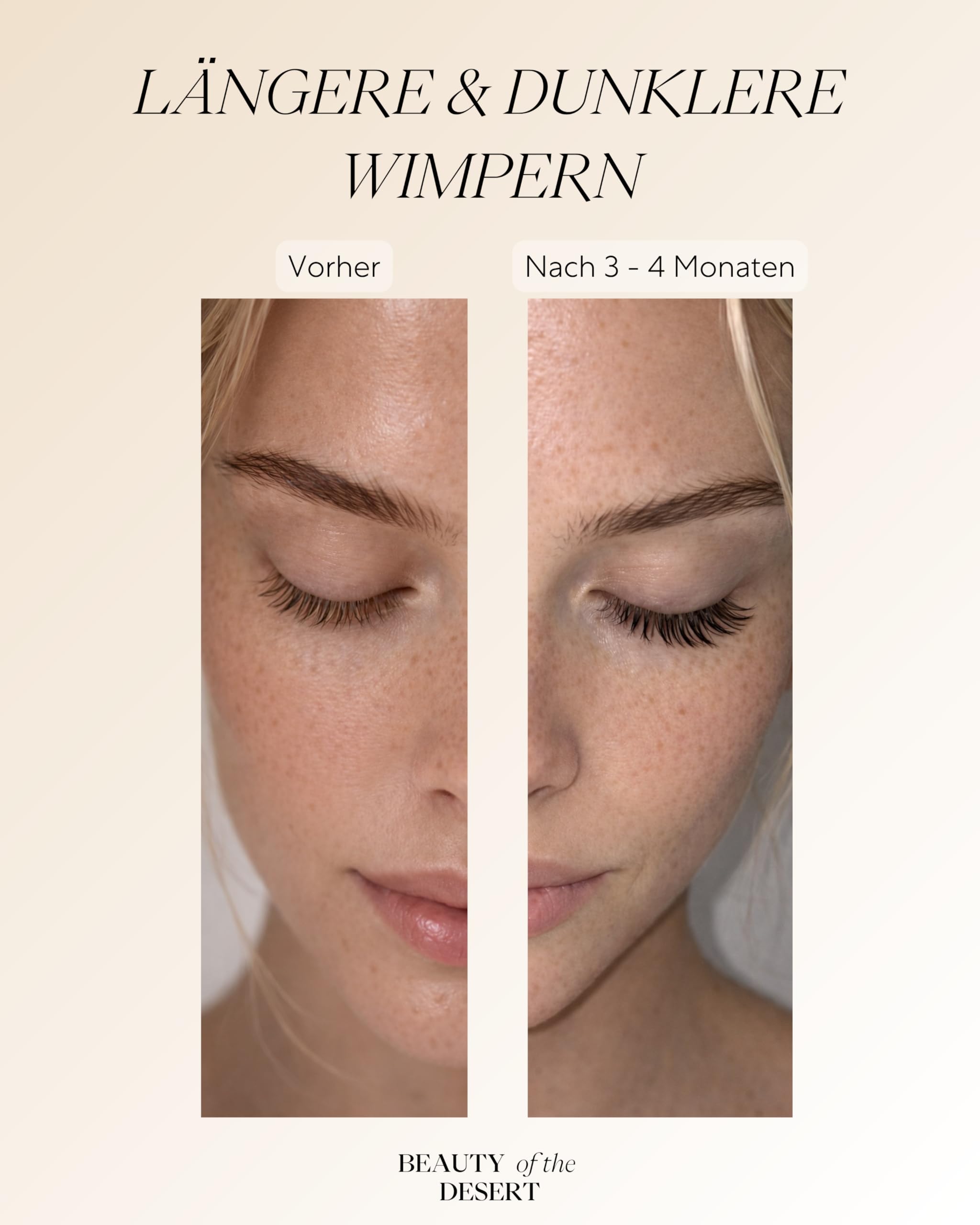 Wimpernserum längere, vollere & dunklere Wimpern: langfristige Verdunklung und schnelles Wachstum durch einzigartigen Wirkstoffkomplex und pflegenden Inhaltsstoffen | Eyelash Serum ohne Hormone | 4ml