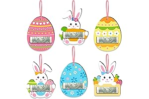 Easter Money Holder Cards Set of 6 Easter Eggs Bunnies Money Holder...
