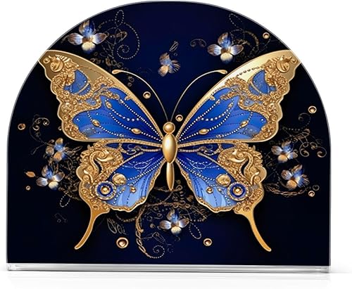 Napkin Holder Elegant Butterfly Napkin Holders for Tables, Clear Acrylic Napkin Holders Cocktail Napkin Holder for Kitchen Restaurant Bar Home Decor