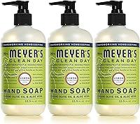 Mrs. Meyer's Lemon Verbena Liquid Hand Soap, Cruelty-Free with Essential Oils & Aloe, Moisturizing Hand Wash, 12.5oz Pack of 3