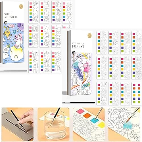 Libro de pintura de acuarela de bolsillo, libro de pintura de acuarela, cuaderno de bocetos de acuarela de bolsillo, libro de acuarela de bolsillo