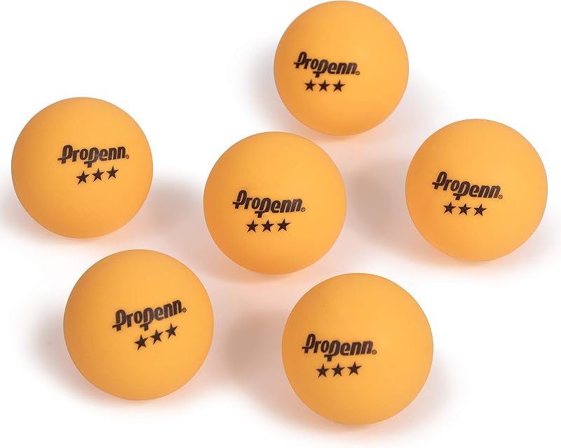 Ping Pong Balls, Table Tennis Balls, 3 Star, for Beer Pong | Consistent Rebound, Bright Orange, Easy to Spot, 6 Pack, Indoor & Outdoor Play, For Backyard Parties & Game Rooms
