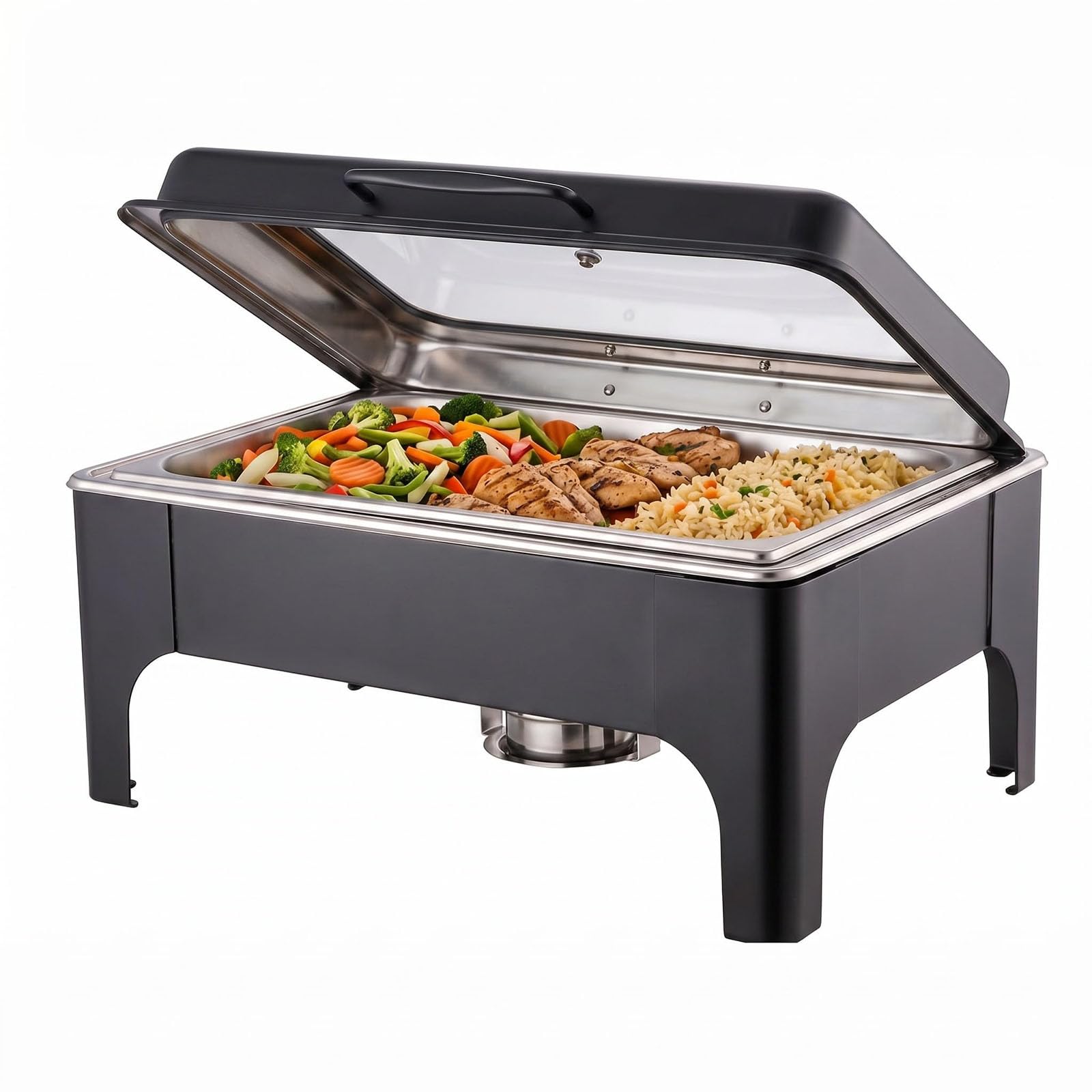 Buffetwärmer für Catering Party, Chafing Dish Profi Set, Mahlzeit Chafing