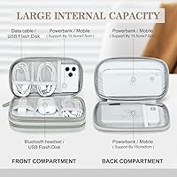 Vista 3 de FYY Organizador Electrónico, Bolsa Organizadora de Cables de Viaje Bolsita para Accesorios Electrónicos Estuche de Transporte Portátil Impermeable