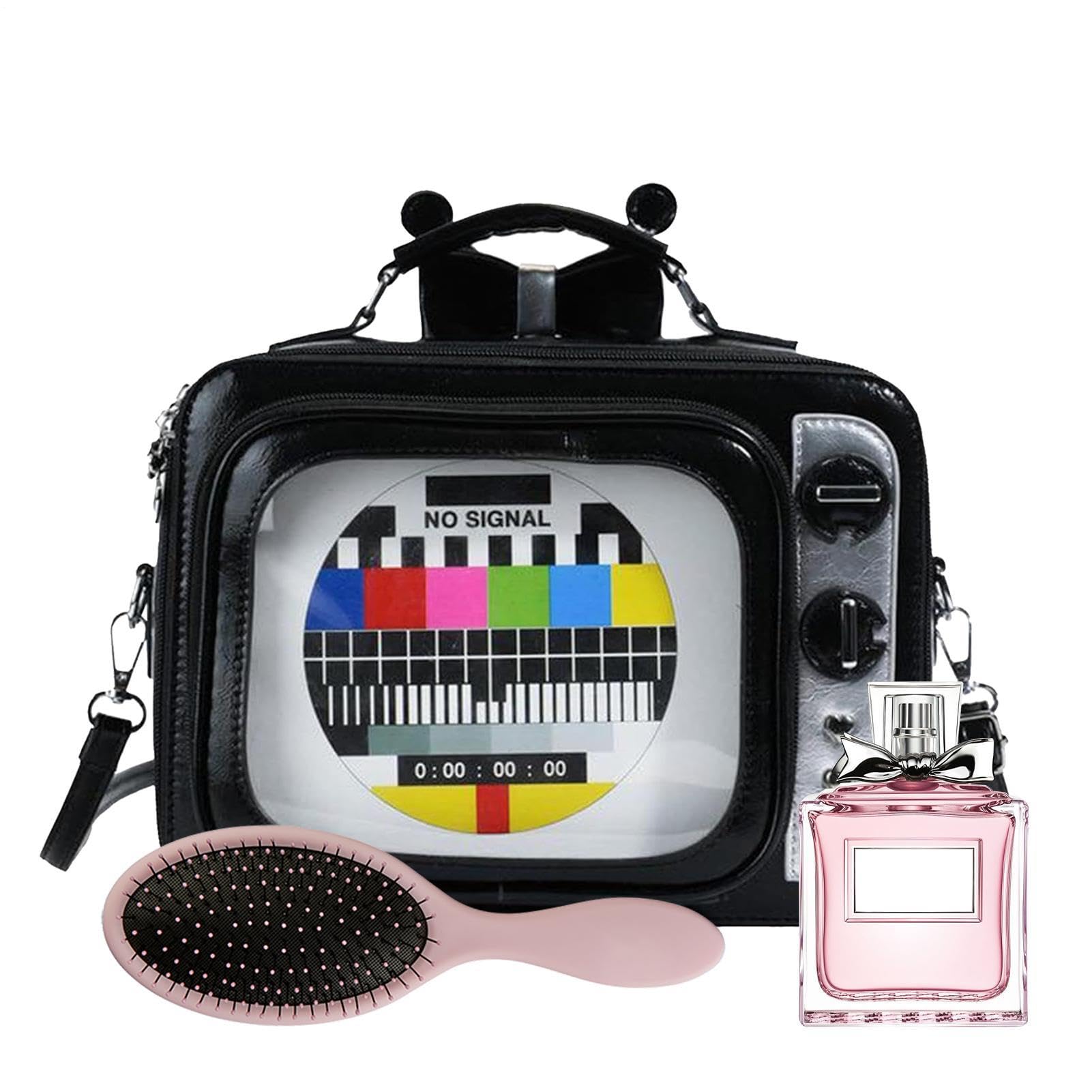 Generico Zaino Scuola Borsa Da Giorno E Mano Portatile Multifunzionale | Borsa A Tracolla A Forma TV Retrò Per Donne E Ragazze, Scuola, Viaggio, Studio, Uso Quotidiano, All'Aperto E Pendolarismo