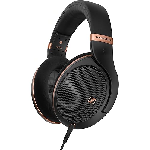 Sennheiser HD 505 - Wired Headphones Over Ear with Transparent Sound and Controlled Bass, Enhanced Comfort Studio Headphones for Music, Work, Gaming, Audiophiles, Students, Traveling, Copper Edition