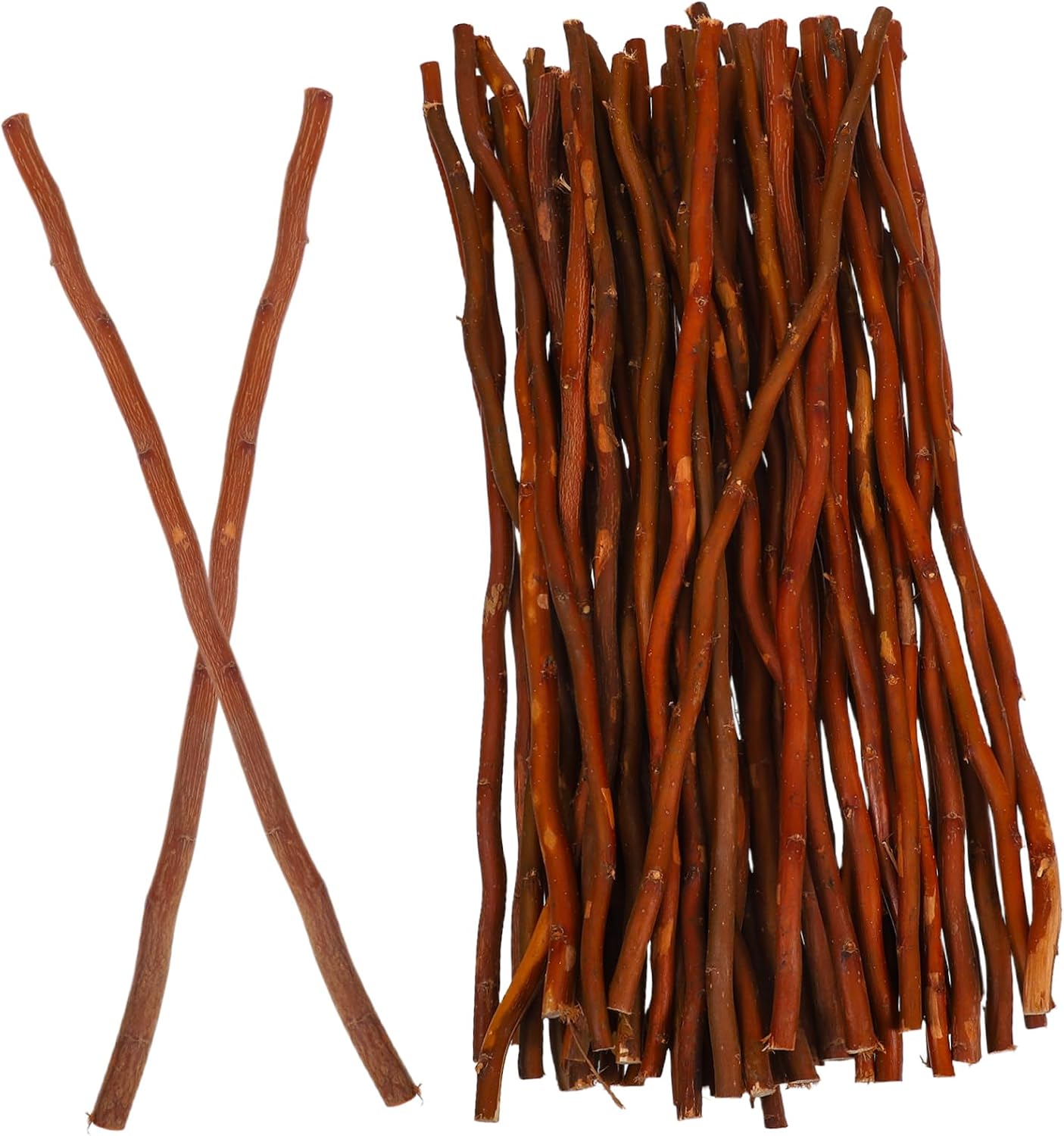 NUOBESTY 50pcs Natural Tree Branches for DIY Crafts Rustic Wooden Twigs for Floral Arrangements Vase Fillers and Creative Decorations for Indoor Outdoor Projects