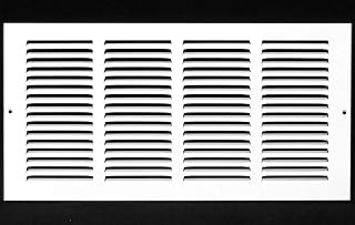 16"w X 10"h Steel Return Air Grilles - Sidewall and Cieling - HVAC DUCT COVER - White [Outer Dimensions: 17.75"w X 11.75"h]