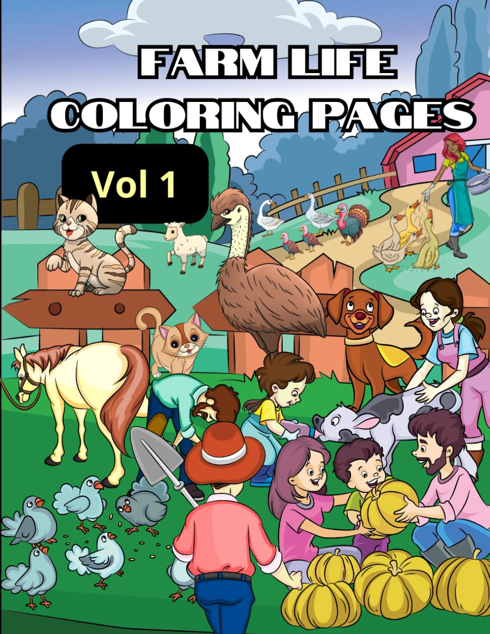 Farm Life Coloring Pages - Vol 1: Relax and Explore Your Creativity