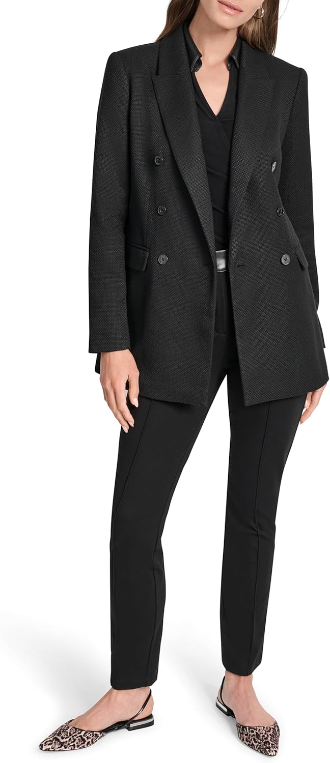 DKNY Women's Long Sleeve Collared Blazer Jacket - Image 5