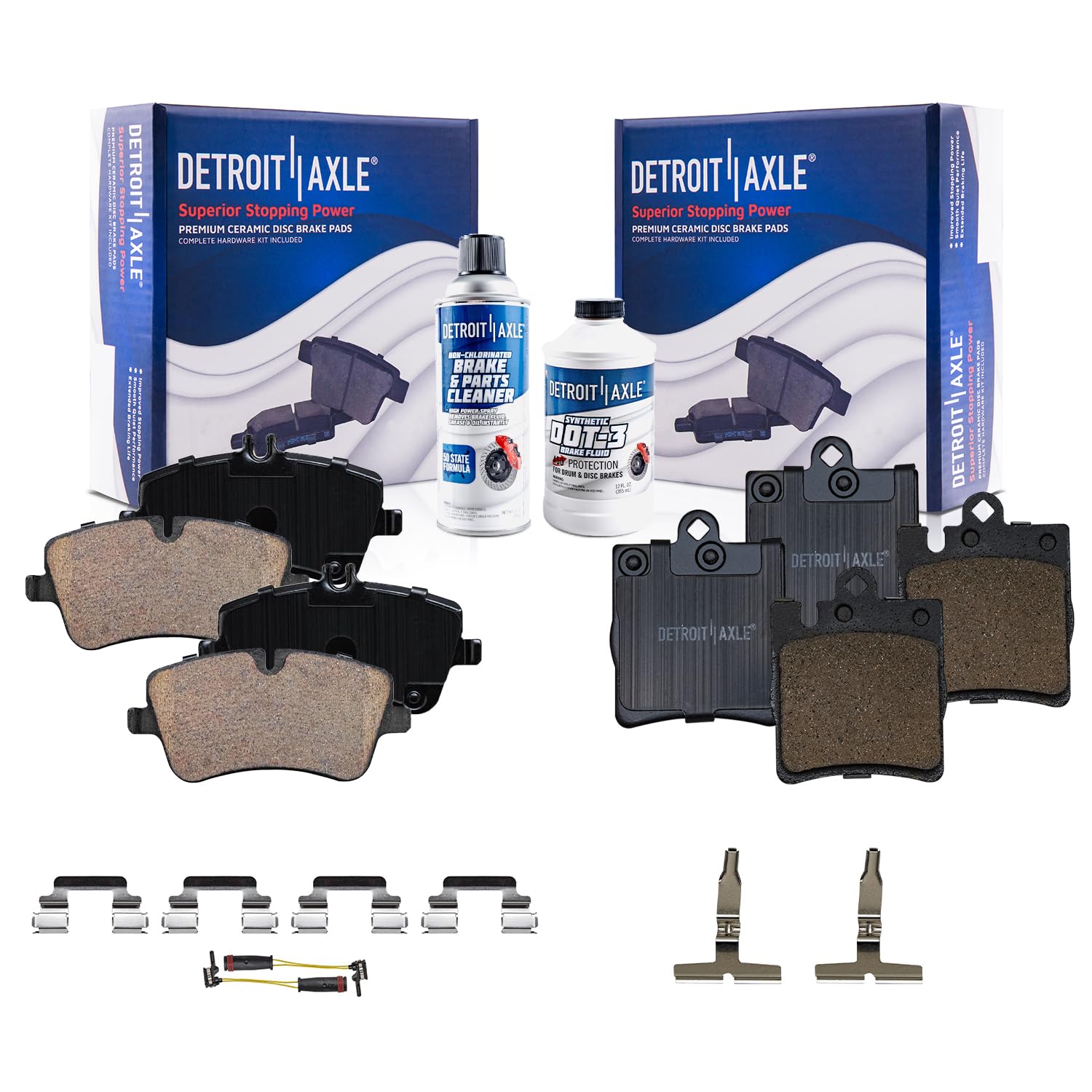 Detroit Axle - Brake Pads for 2003-2004 Mercedes-Benz C230, 2003-2005 C240