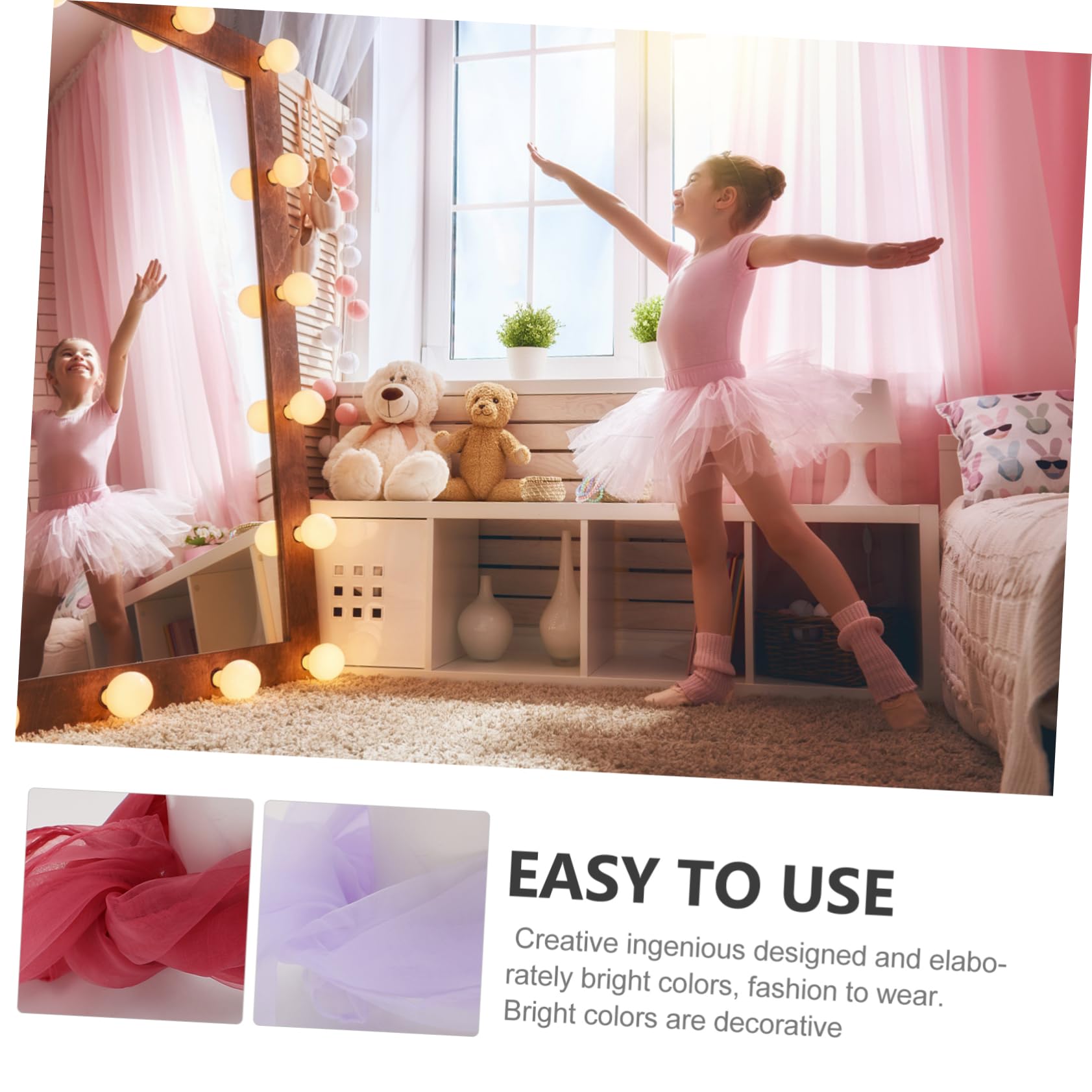 PRETYZOOM 5pcs Boys and Girls Dance Scarves Play Scarves for Wrist Square Juggling Props Bright Colors and Fade Resistant