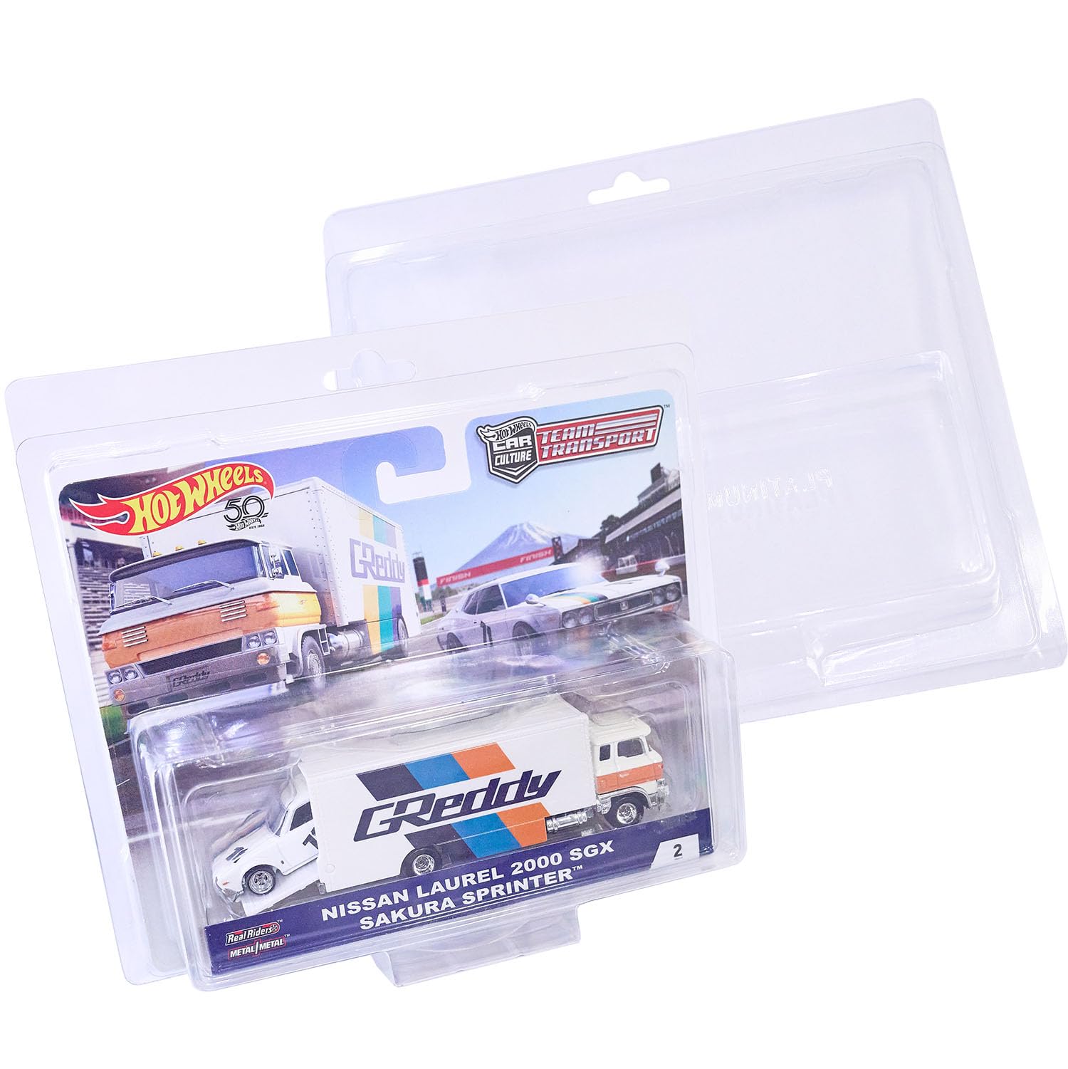 Protector Case for Hot Wheels Team Transport Clamshell Blister Display (2 Pack)