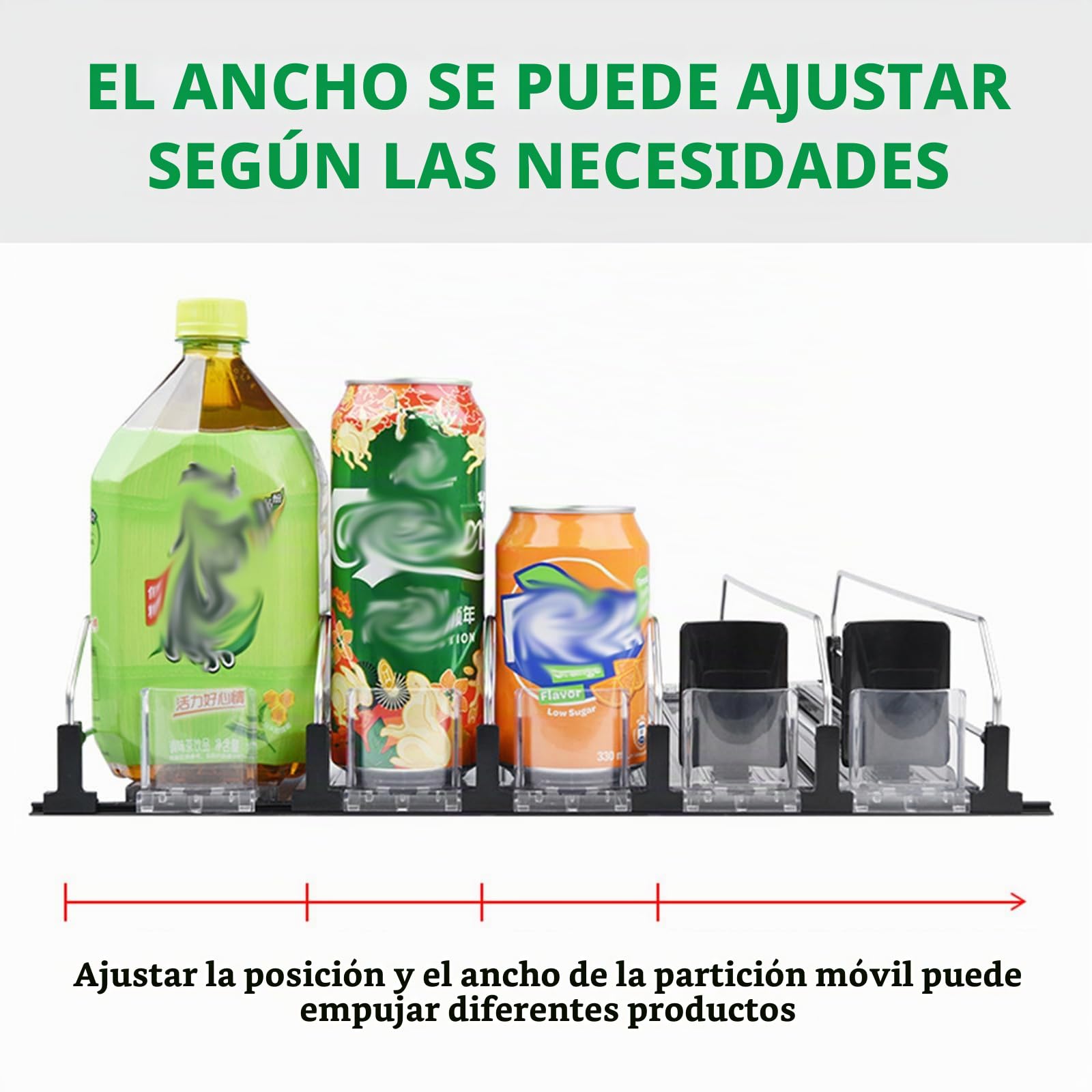 Organizador De Refrigerador Con Dispensador Automático Para Latas De Bebidas - Soporte Con Empujador Automático - Estante Para Cocina
