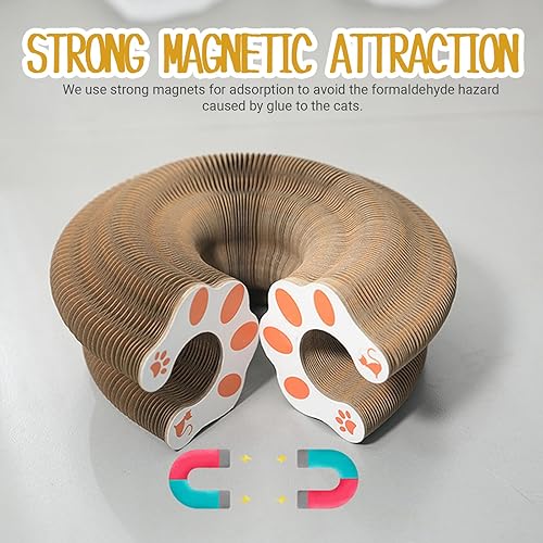 Miniatura 4 de Juguete mágico para gatos de órgano,Rascador de gato para moler garra de cartón juguetes para gatos,Almohadilla interactiva para arañazos con bola
