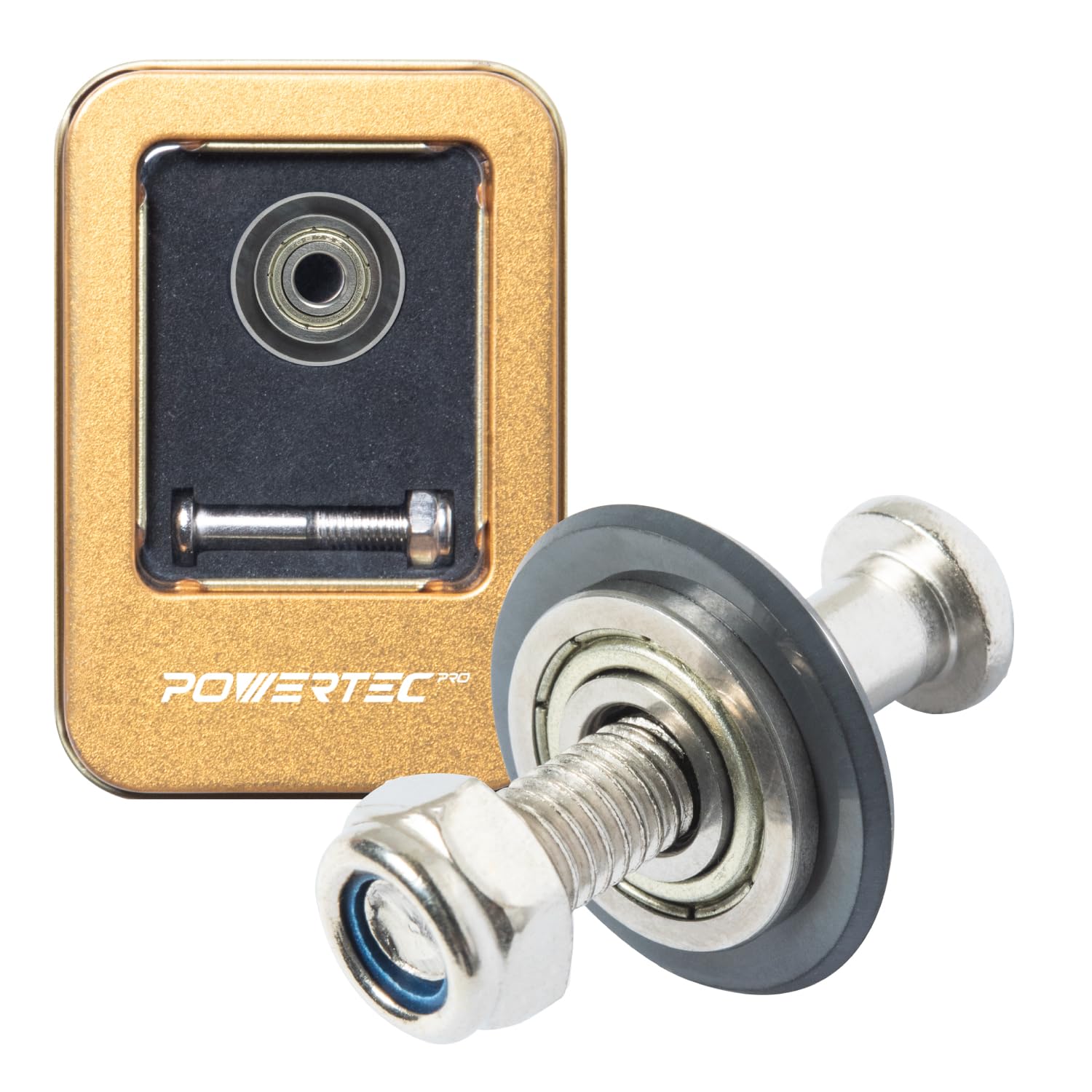 POWERTEC PRO Extreme Tungsten Carbide Scoring Wheel with Black Titanium Coating - 22mm Tile Cutting Wheel with Screw for Manual Tile Cutters, Porcelain, Ceramic & Glass Tile (72090)