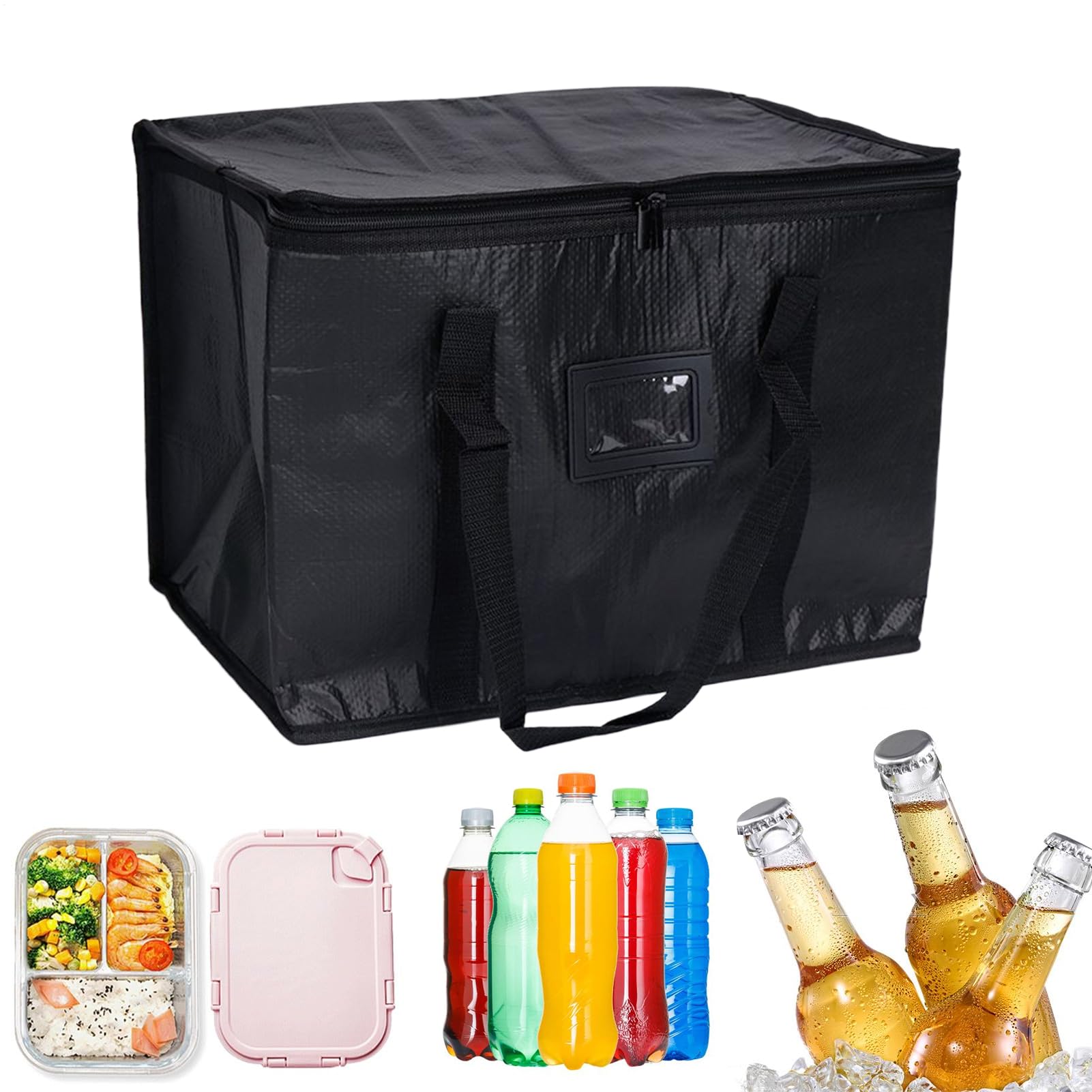 Borse Termiche Per Consegna A Domicilio Contenitore Termico Per Cibo Caldo | Borse Isolanti per Catering per Viaggi, Campeggio, Feste, Attività All'aperto, Raduni Familiari, G