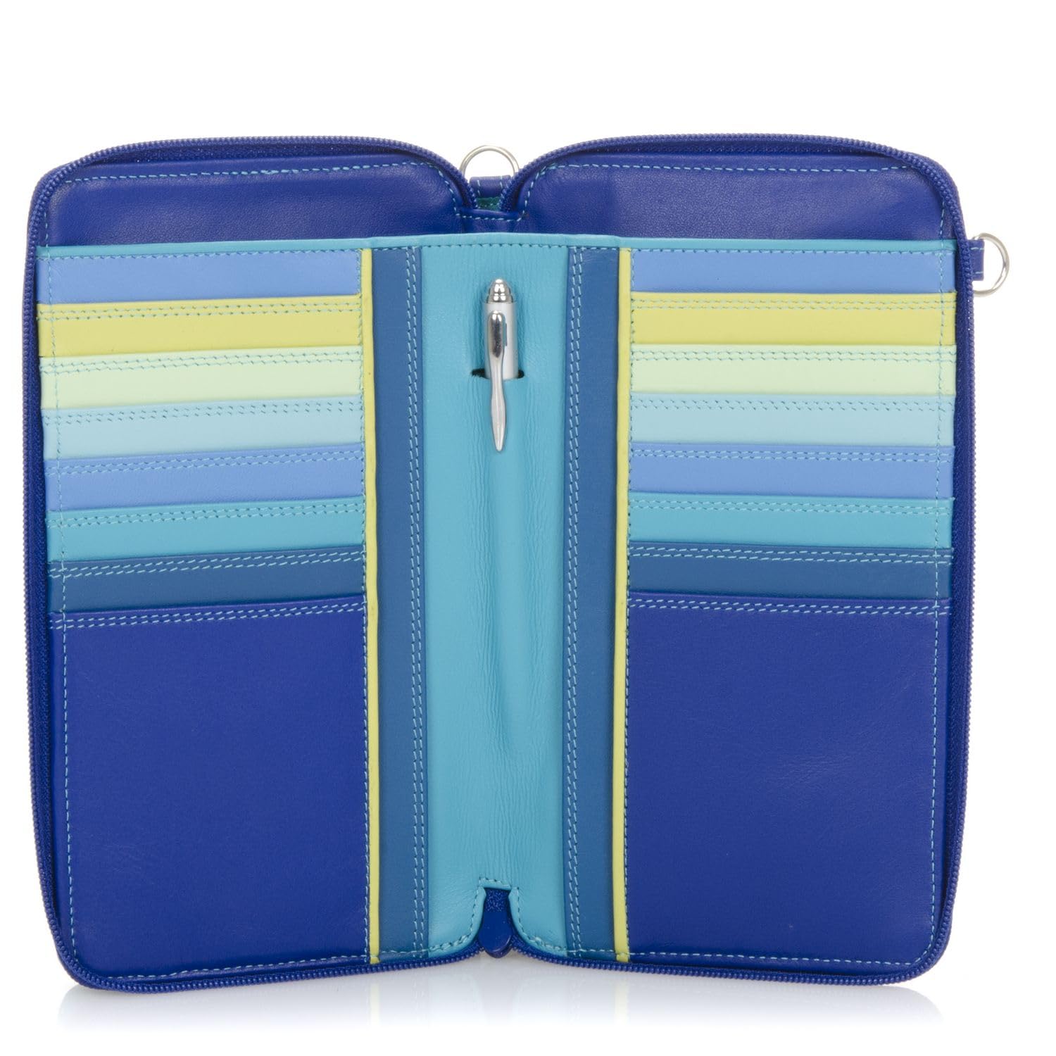 Mywalit Zip Round Multi Purse with Shoulder Strap