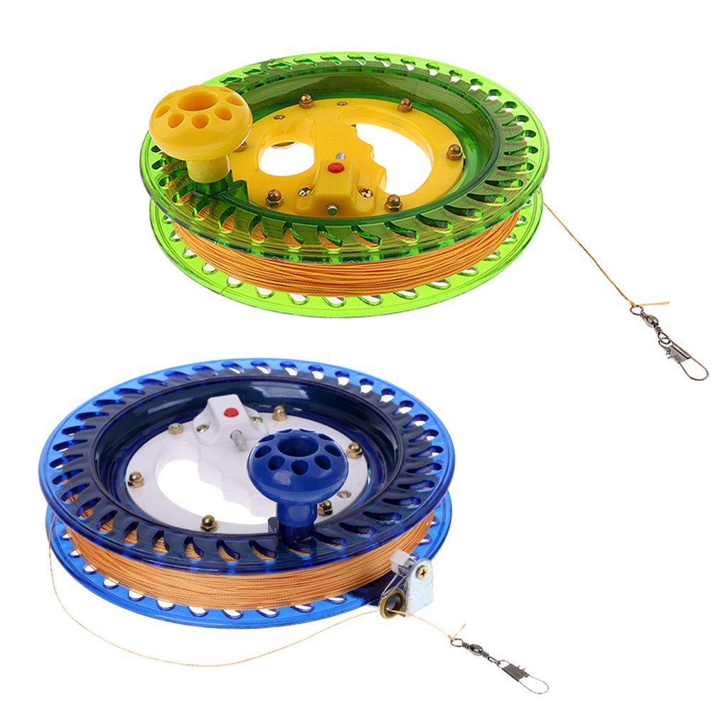 MagiDeal 1 Drachenschnur Spule mit 450m Schnur, Kite Line Winder Drachenleine, Drachenschnur Seilwinde für Drachen, Multifunktionalle Rolle für Outdoor-Sportarten