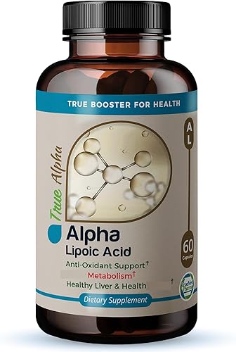 TRUEMED Alpha Lipoic Support AntiOridant Sugar Metabolism Healthy Hígado y Nervio 600 mg 60 cápsulas
