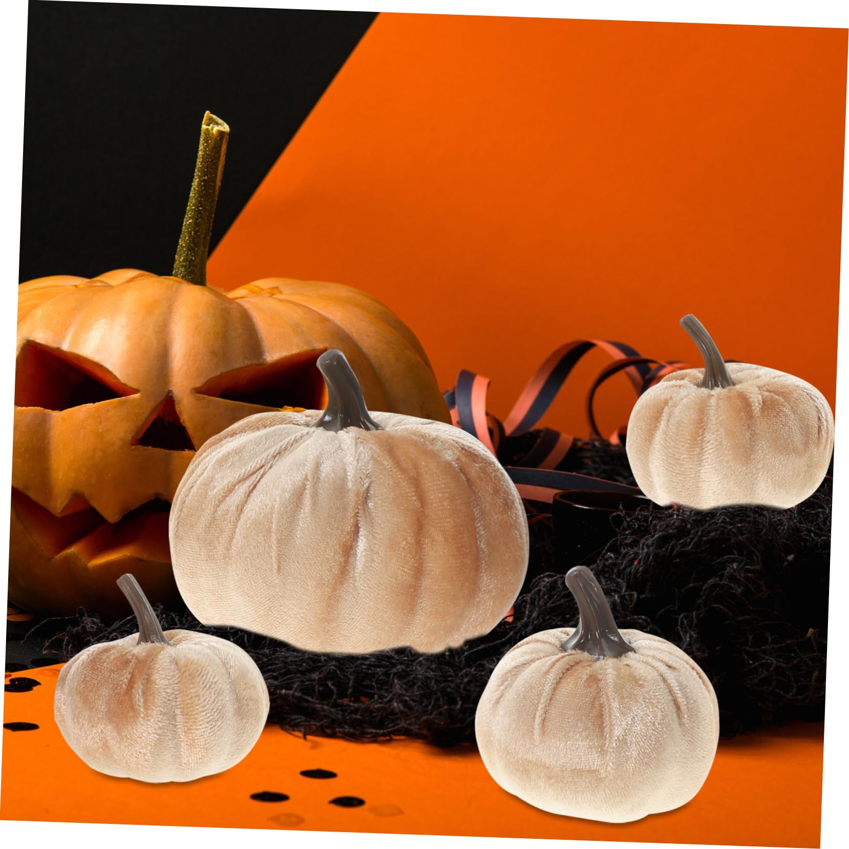 Cabilock 12pezzi Di Zucche Simulata Per Decorazioni Di Halloween e Ringraziamento Ornamenti Autunnali Per Casa e Giardino
