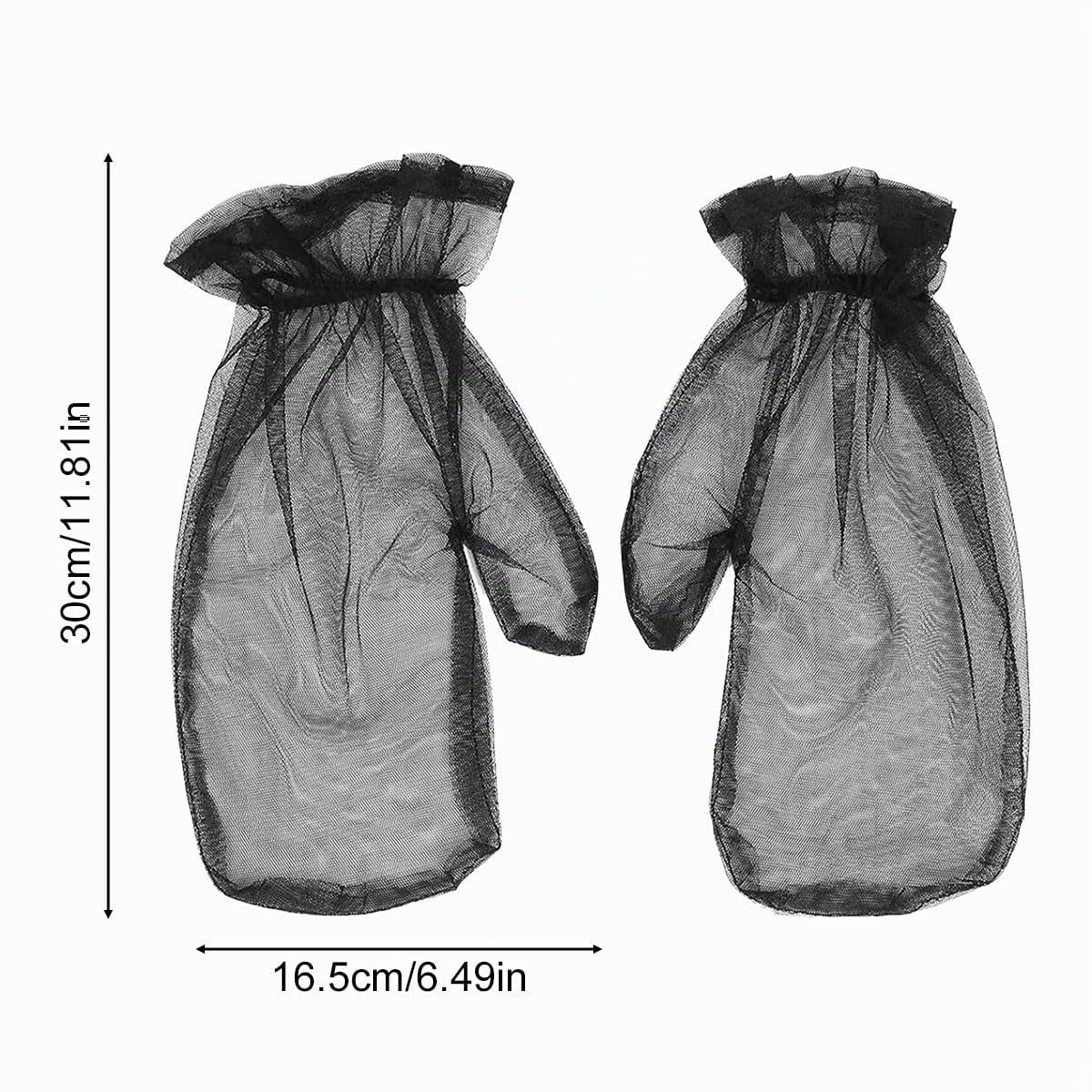 Tokaneit Mückenschutzhandschuhe,Anti Mücken Insektenresistente Handschutz,Netzhandschuhe,Mesh Handschuhe zum Handschutz,Strapazierfähige Handschuhe 