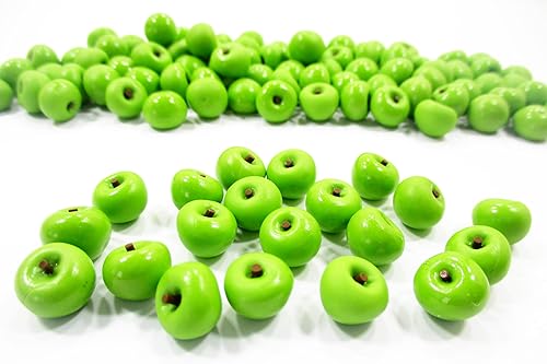 Casa de muñecas en miniatura Lote de comida 20 Manzana verde Suministro de fruta Deco para encantos Casa de muñecas Comida - 6876