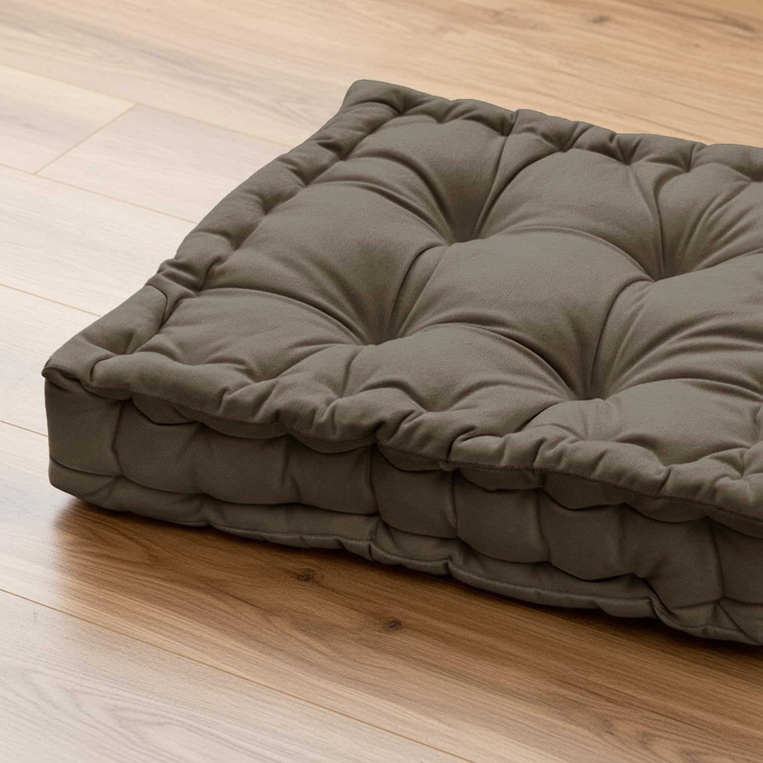 Coussin de siège en velours 200 x 50 cm matelas de dossier marron clair pour banc