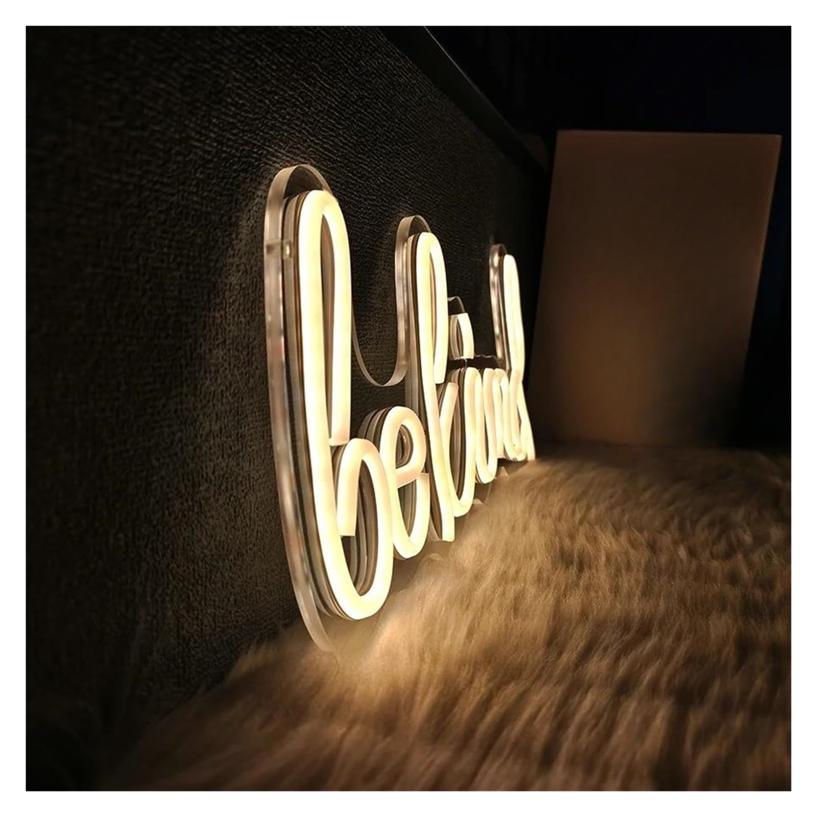 néon signe Enseigne Lumineuse Be Kind À Intensité Variable, Alimentée Par USB, Pour Chambre, Bureau, Bar, Boutique, Pub, Décoration Murale, 35cmx16cm