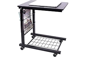 Convenience Adjustable Bedside Table with Wheels