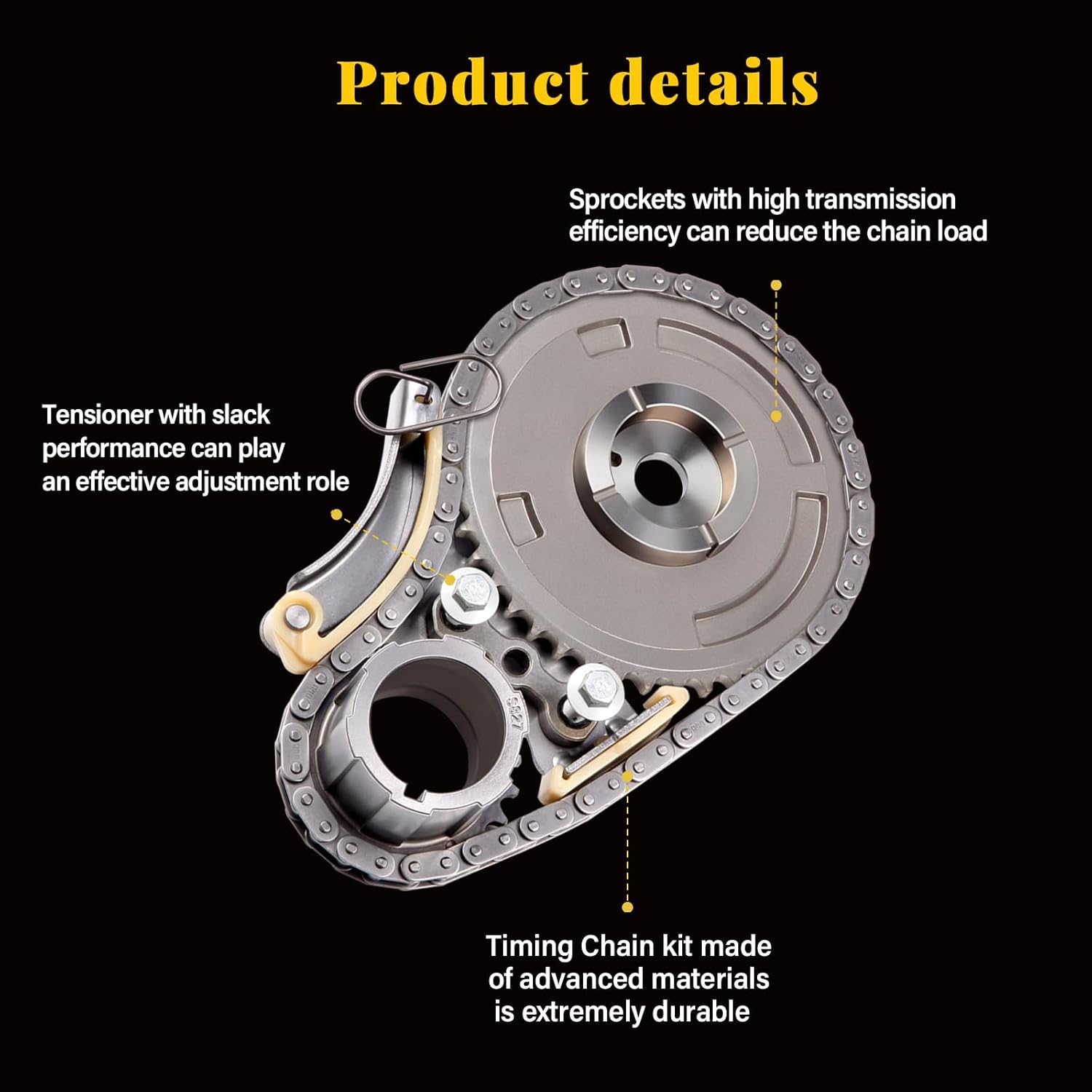 OCPTY Timing Chain Kit Compatible with 9-4205SA for Chevrolet for Cadillac for GMC for Buick for Hummer for Pontiac for Saab aro Ca CTS SS Corvette Colorado Express 1500