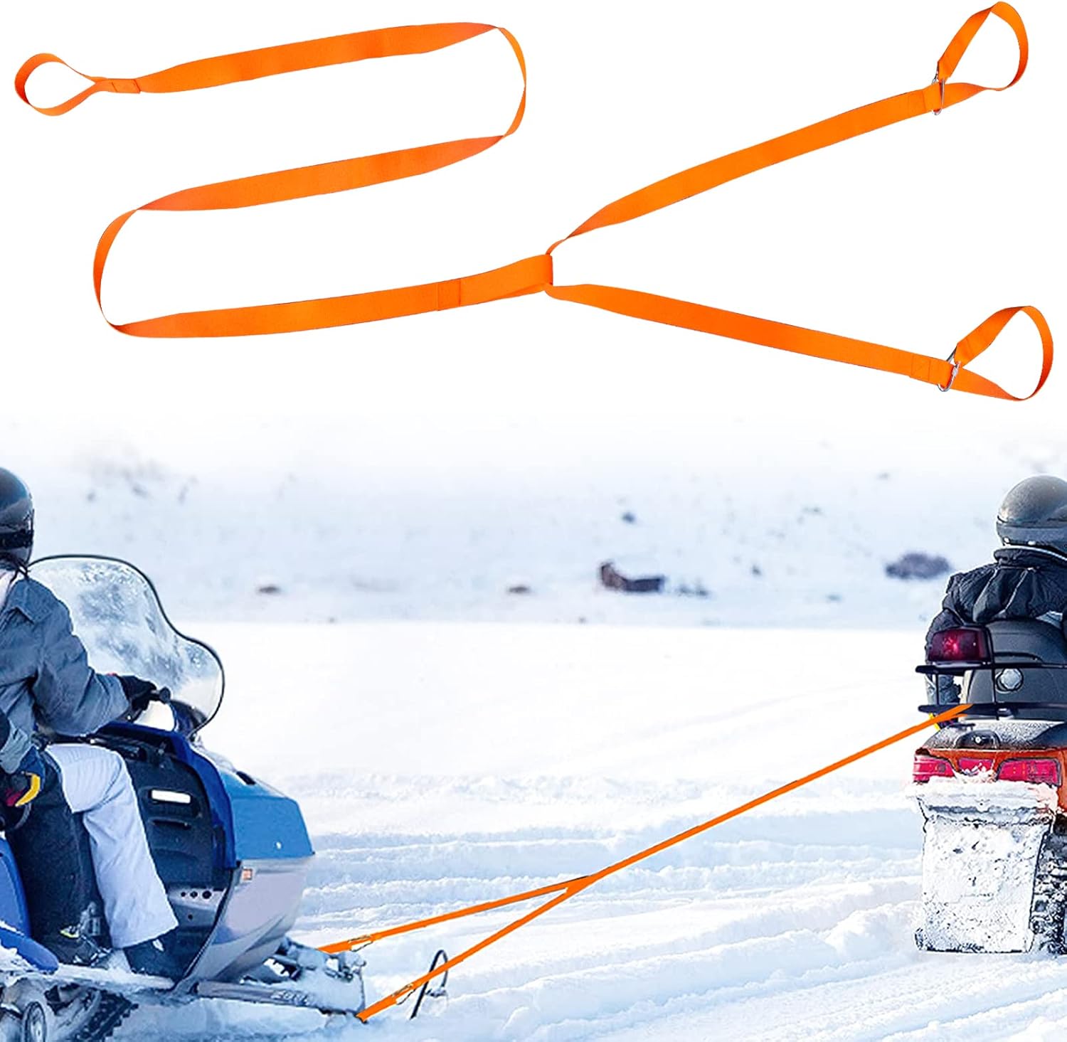 Snowmobile Tow Straps Skidoo Accessories Strength Heavy Duty ATV Towing