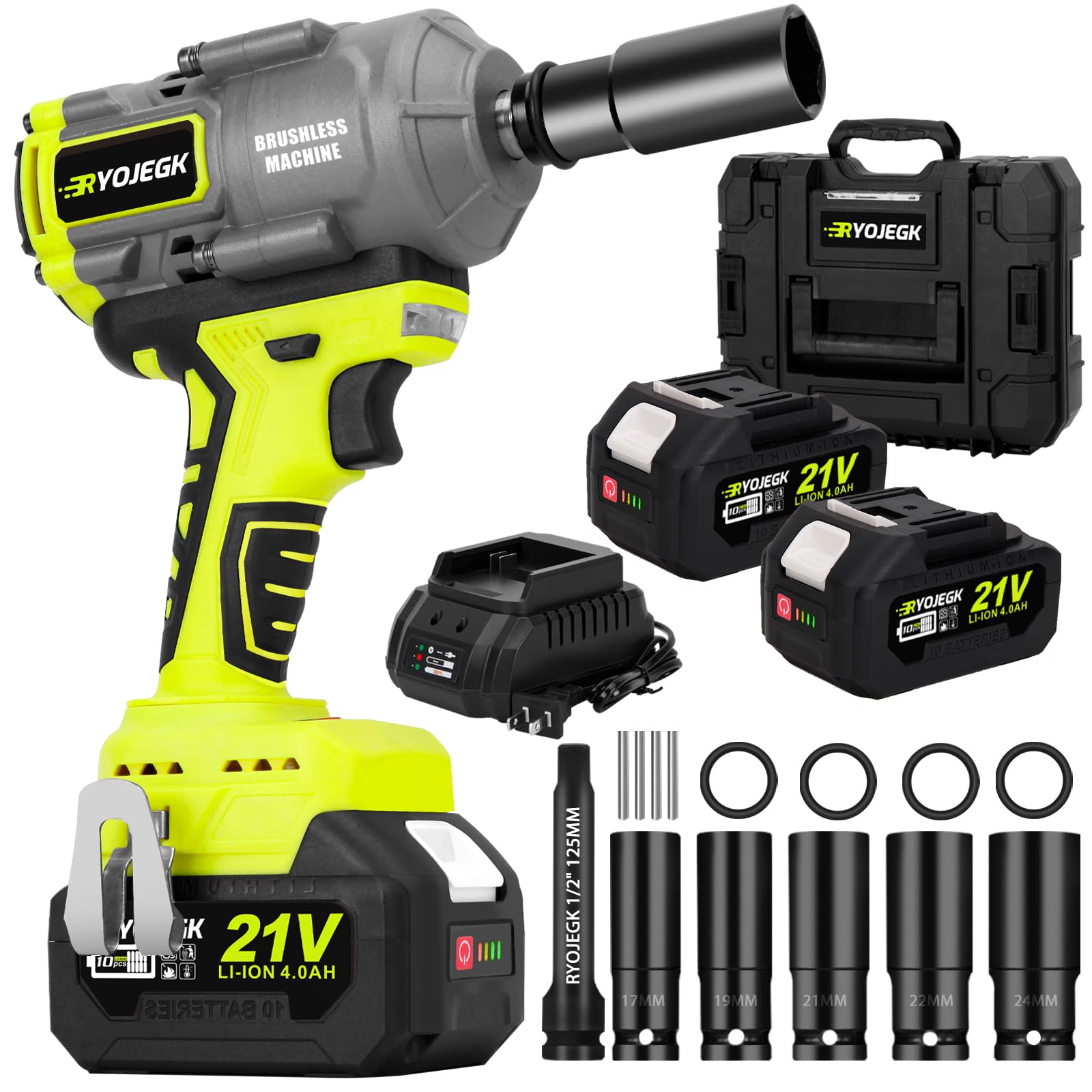 Cordless Car Impact Gun CSCRI Cordless Ipact Wrench Kit 1/2 Inch ...