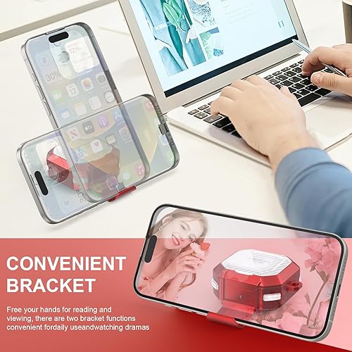Miniatura 3 de Secure Lock - Funda transparente con diseño para Galaxy Buds FE (2023), Galaxy Buds2 Pro (2022), Galaxy Buds Pro (2021), Galaxy Buds 2 (2021), rojo